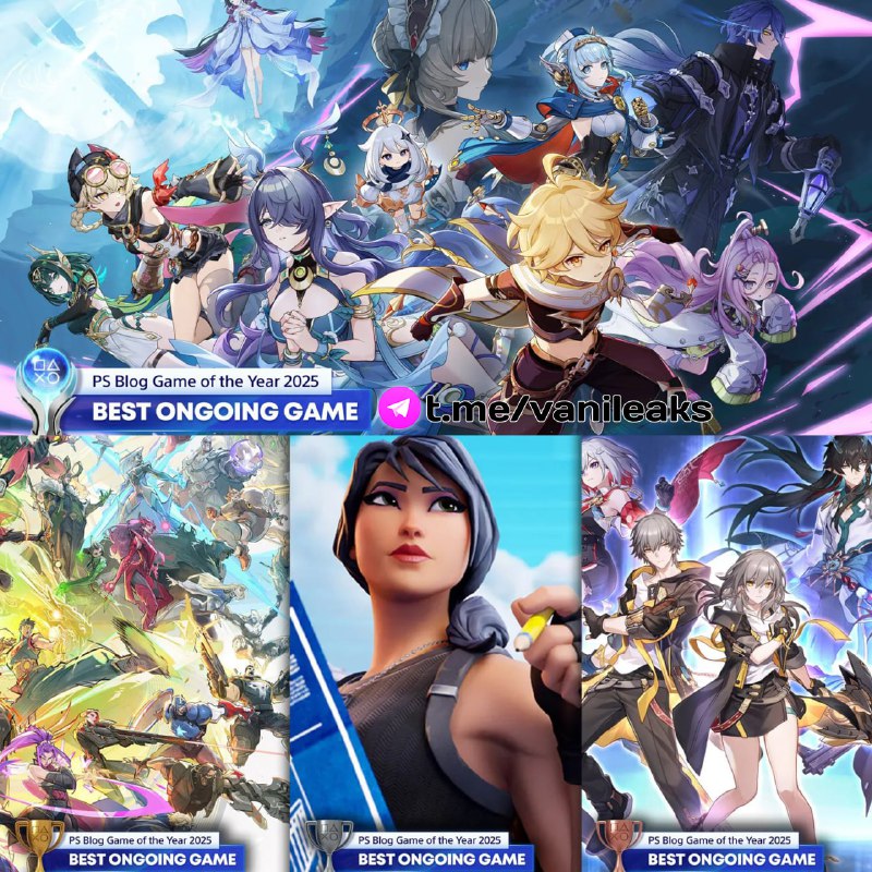 Победа Genshin Impact на PlayStation.Blog Game of the Year Awards 2025